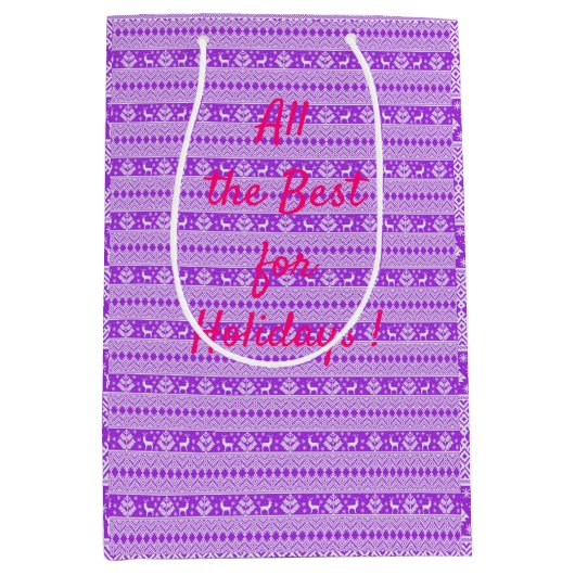 Vrolijk kerstfeest medium cadeauzakje (Voorkant)