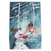 Vrolijk kerstfeest medium cadeauzakje (Achterkant)