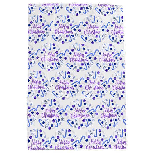 Vrolijk kerstfeest medium cadeauzakje (Voorkant)