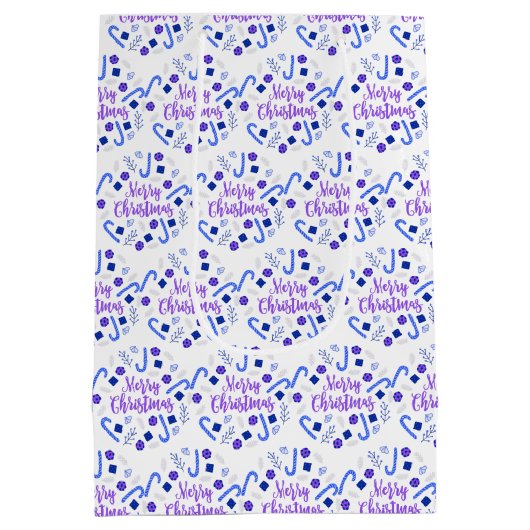 Vrolijk kerstfeest medium cadeauzakje (Achterkant)