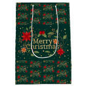 Vrolijk kerstfeest medium cadeauzakje (Achterkant)