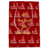 Vrolijk kerstfeest medium cadeauzakje (Voorkant)