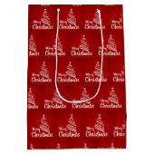 Vrolijk kerstfeest medium cadeauzakje (Achterkant)