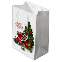 Vrolijk kerstfeest medium cadeauzakje