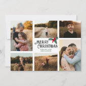 Vrolijk kerstfeest meerdere foto's feestdagenkaart (Voorkant)