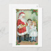 Vrolijk kerstfeest, meisje! feestdagenkaart (Voorkant / Achterkant)