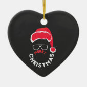 Vrolijk kerstfeest, Merry & Bright Keramisch Ornament (Voorkant)