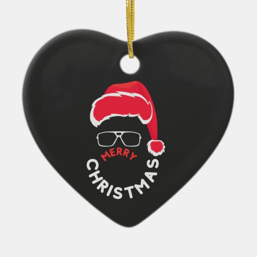 Vrolijk kerstfeest, Merry & Bright Keramisch Ornament (Voorkant)