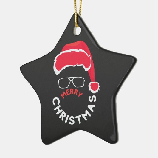 Vrolijk kerstfeest, Merry & Bright Keramisch Ornament (Links)