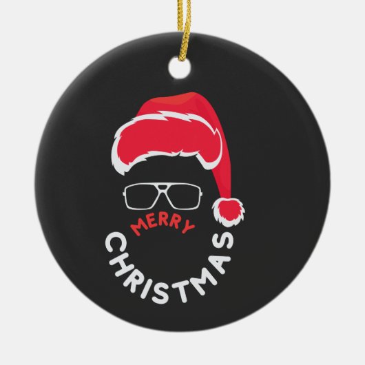 Vrolijk kerstfeest, Merry & Bright Keramisch Ornament (Voorkant)