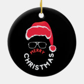 Vrolijk kerstfeest, Merry & Bright Keramisch Ornament (Achterkant)