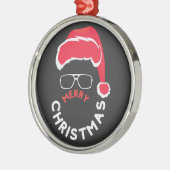 Vrolijk kerstfeest, Merry & Bright Metalen Ornament (Links)