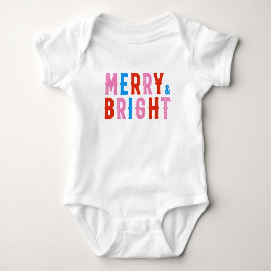 Vrolijk kerstfeest, Merry & Bright Romper (Voorkant)