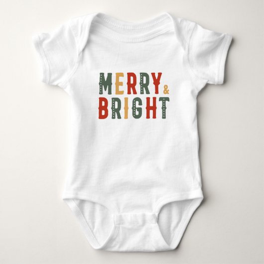 Vrolijk kerstfeest, Merry & Bright Romper (Voorkant)
