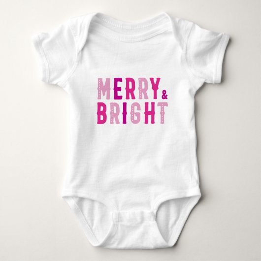 Vrolijk kerstfeest, Merry & Bright Romper (Voorkant)