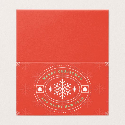 Vrolijk kerstfeest met 25 kerstkaarten kaart (Buitenkant ongevouwen)