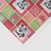 Vrolijk kerstfeest met 2 foto's en aangepaste groe tissuepapier (Detail)