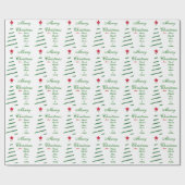 Vrolijk kerstfeest met aangepaste naam cadeaupapier (Vlak)