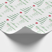 Vrolijk kerstfeest met aangepaste naam cadeaupapier