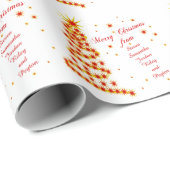 Vrolijk kerstfeest met aangepaste naam cadeaupapier (Rol Hoek)