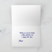 Vrolijk kerstfeest met aangestoken bomen Dankjewel Bedankkaart (Binnen)