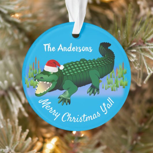 Vrolijk kerstfeest met Alligator Ornament (Boom)