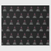 Vrolijk kerstfeest met Amerikaanse vlag Cadeaupapier (Vlak)