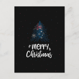 Vrolijk kerstfeest met Australië vlag Feestdagenkaart