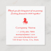 Vrolijk kerstfeest met bedrijfsnaam vierkante visitekaartje (Achterkant)