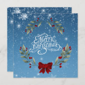 Vrolijk kerstfeest met Bijbelvers Feestdagenkaart (Voorkant / Achterkant)