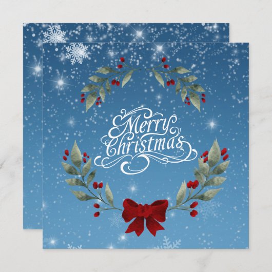 Vrolijk kerstfeest met Bijbelvers Feestdagenkaart (Voorkant / Achterkant)