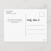 Vrolijk kerstfeest, met bladeren feestdagenkaart (Achterkant)