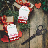 Vrolijk kerstfeest met blanco cadeaus Labels Cadeaulabel