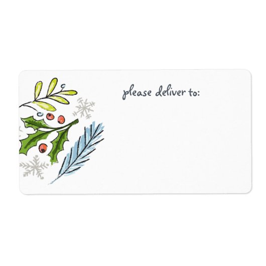 Vrolijk kerstfeest met Blank Etiket (Voorkant)