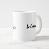 Vrolijk kerstfeest met bloemen/kerstcitaat/Mok Grote Koffiekop (Voorkant rechts)