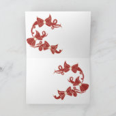 Vrolijk kerstfeest met bogen en sterren feestdagen kaart (Binnen)