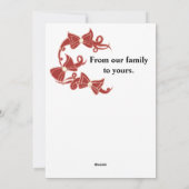 Vrolijk kerstfeest met bogen en sterren feestdagenkaart (Achterkant)