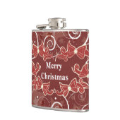 Vrolijk kerstfeest met bogen en sterren heupfles (Links)