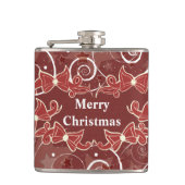 Vrolijk kerstfeest met bogen en sterren heupfles (Voorkant)