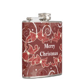 Vrolijk kerstfeest met bogen en sterren heupfles (Rechts)