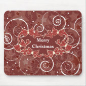 Vrolijk kerstfeest met bogen en sterren muismat (Voorkant)