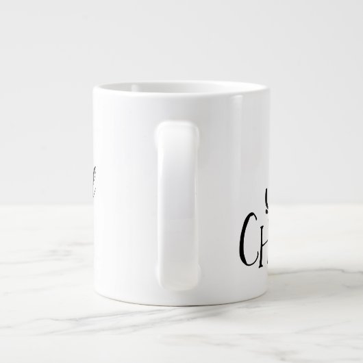 Vrolijk kerstfeest met boom/kerstcitaat/Mok Grote Koffiekop (Achterkant)