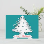 Vrolijk kerstfeest met boomvakantie feestdagenkaart (Staand voorkant)