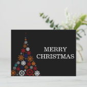 Vrolijk kerstfeest met boomvakantie feestdagenkaart (Staand voorkant)