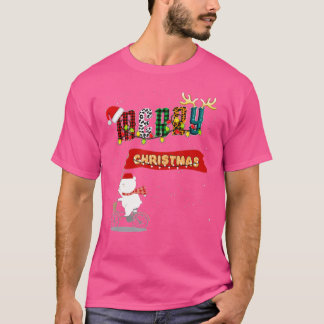 Vrolijk kerstfeest met buffelroodstang voor mannen t-shirt