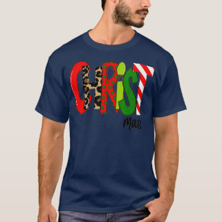 Vrolijk kerstfeest met buffelroodstang voor mannen t-shirt