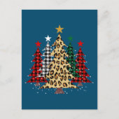 Vrolijk kerstfeest met buffels en luipaard briefkaart (Voorkant)