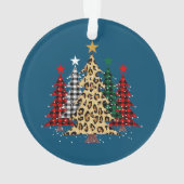 Vrolijk kerstfeest met buffels en luipaard ornament (achterkant)