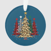 Vrolijk kerstfeest met buffels en luipaard ornament (voorkant)