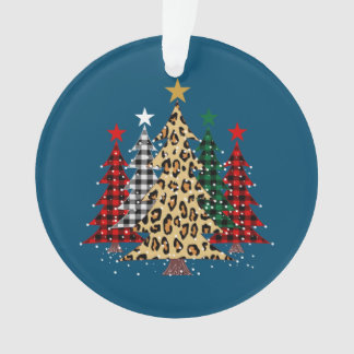 Vrolijk kerstfeest met buffels en luipaard ornament